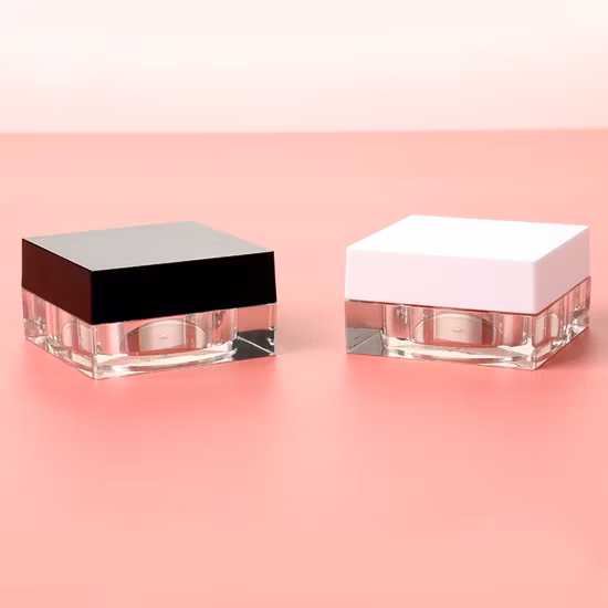 Pms Color Custom Color Square Logo Customized Green Compact Powder Case Private Label Plastic Loose Powder Containers