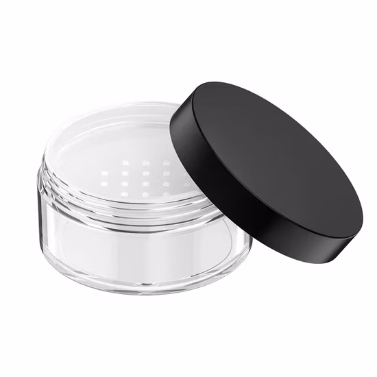 50g 조밀한 분말 분말 단지 Sifter 뚜껑을 가진 주문 플라스틱 느슨한 분말 콘테이너
